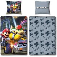 Beddengoedset - MARIO BROS - Mario vs Bowser - Microvezel - 1 dekbedovertrek 140 x 200 cm + 1 kussensloop 63 x 63 cm