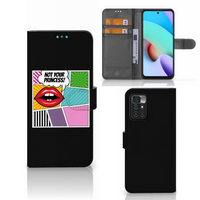 Xiaomi Redmi 10 Wallet Case met Pasjes Popart Princess - thumbnail