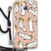 Papegaai: Samsung Galaxy J3 (2016) Transparant Hoesje met koord