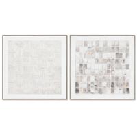 Schilderij Home ESPRIT Abstract Stads 82,2 x 4,5 x 82,2 cm (2 Stuks)