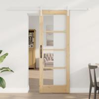 Schuifdeur met beslag ORKDAL massief hout en glas