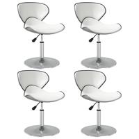 Eetkamerstoelen 4 st kunstleer wit