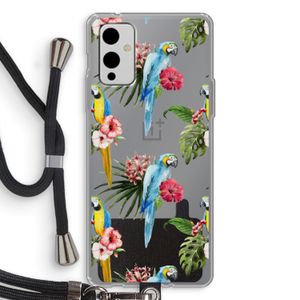 Kleurrijke papegaaien: OnePlus 9 Transparant Hoesje met koord
