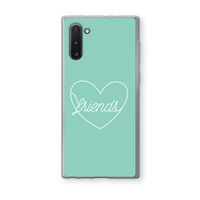 Friends heart pastel: Samsung Galaxy Note 10 Transparant Hoesje