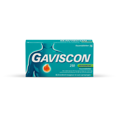 Gaviscon 250 Pepermunt Kauwtabletten
