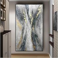 handgemaakte olieverf canvas kunst aan de muur decoratie moderne gouden abstracte textuur voor huisdecoratie gerold frameloos ongerekt schilderij Lightinthebox - thumbnail