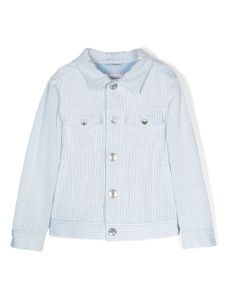 Brunello Cucinelli Kids surchemise à boutonnière - Bleu