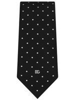 Dolce & Gabbana polka dot-print silk tie - Noir