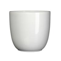 Mica Decorations Bloempot - wit - glans - keramiek - 10 x 9 cm - plantenpotten