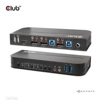 CLUB3D DisplayPort/HDMI KVM Switch For Dual DisplayPort 4K 60Hz - thumbnail