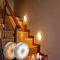 8 leds bewegingssensor licht led usb nachtlampje keuken slaapkamer trapkast hal kast kast nachtlampje oplaadlicht Lightinthebox