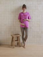 T-shirt met boodschap voor zwangerschap en borstvoeding in biologisch katoen* snoepjesroze