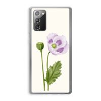 Purple poppy: Samsung Galaxy Note 20 / Note 20 5G Transparant Hoesje