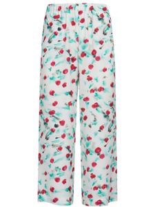 Marni pantalon court à fleurs - Blanc