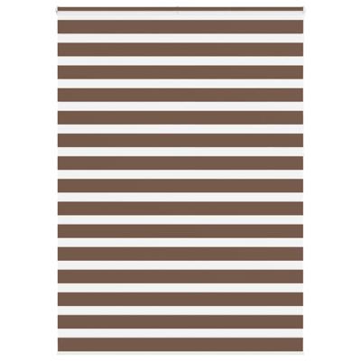 VidaXL Zebra rolgordijn 165x230 cm stofbreedte 160,9cm polyester bruin