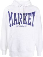 MARKET hoodie en coton à logo imprimé - Gris