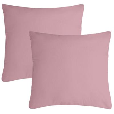 Stof Textile sierkussen Nelson - 2x - roze - 40 x 40 cm - bank kussens - polyester