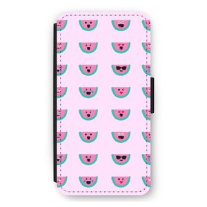 Smiley watermeloenprint: iPhone 11 Flip Hoesje