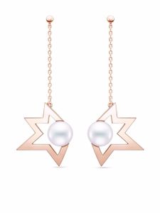 TASAKI boucles d'oreilles pendantes Collection Line Comet Plus en or rose 18ct