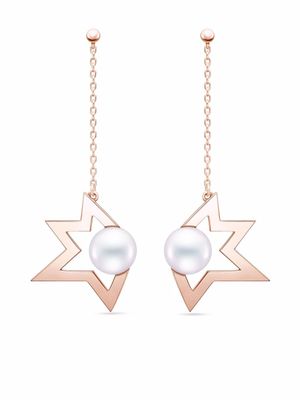TASAKI boucles d'oreilles pendantes Collection Line Comet Plus en or rose 18ct