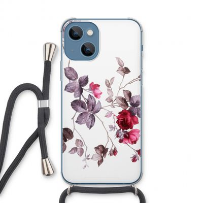 Mooie bloemen: iPhone 13 Transparant Hoesje met koord