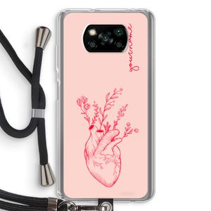 Blooming Heart: Xiaomi Poco X3 Pro Transparant Hoesje met koord