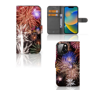 Apple iPhone 14 Wallet Case met Pasjes Vuurwerk