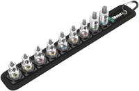 Wera belt b 3 torx® hf zyklop bitdoppen set torx dopsleutel (zwart/zilver, met vasthoudfunctie, 3/8" -aandrijving, 9-delig)
