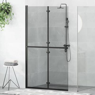 Inloop douche wand Zwart en donkertransparant 110 x 190 cm