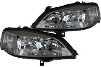Koplampen set passend voor Opel Astra G Chroom 205488082205487082