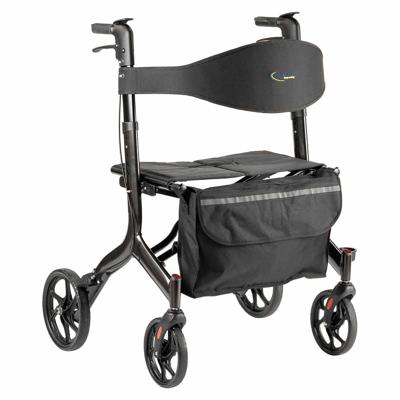 Rollator Light XL (9,6 kg) | MultiMotion | Antraciet | Tot 200 kg | Zitbreedte 55 cm | Extra sterke rollator | 10050014