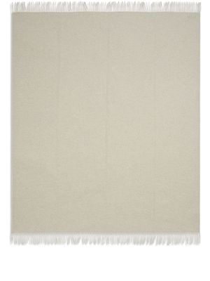 alonpi cashmere couverture Melrose à franges - Blanc