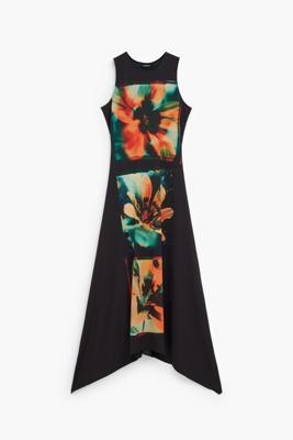 Jurk met bloemenprint - BLACK - M