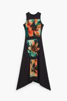 Jurk met bloemenprint - BLACK - M