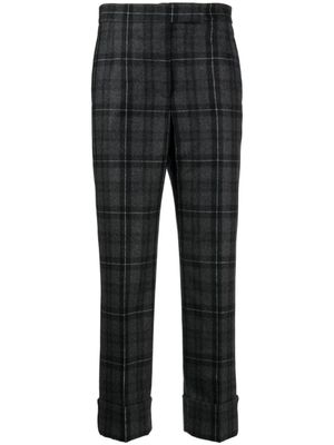 Thom Browne pantalon court à carreaux - Gris