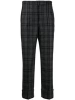 Thom Browne pantalon court à carreaux - Gris