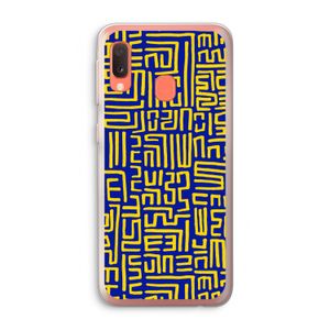 Majorelle Blue Print: Samsung Galaxy A20e Transparant Hoesje