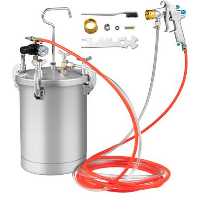 15L Verftank Drukverfpot met Spuitpistool Waterdichte Uitrustingsset voor Spuitpistolen