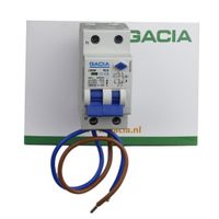 GACIA uitbreidingset ALA 1p+n B16 30mA combimaat 16A 2 modulen inclusief aansluitdraden