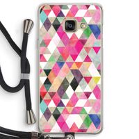 Gekleurde driehoekjes: Samsung Galaxy A3 (2016) Transparant Hoesje met koord