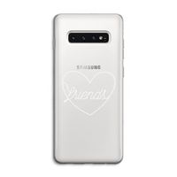 Friends heart pastel: Samsung Galaxy S10 4G Transparant Hoesje
