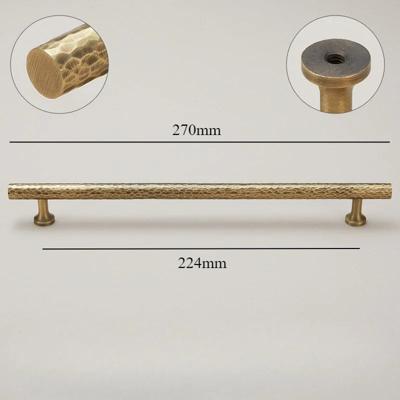 Vintage Handgehamerde Messing Kast- en Ladegrepen - Bronzen Meubelgrepen Vintage Handgehamerde Messing Kast- en Ladegrepen - Bronzen Meubelgrepen