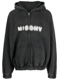 MISBHV hoodie zippé à logo imprimé - Noir