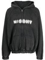 MISBHV hoodie zippé à logo imprimé - Noir