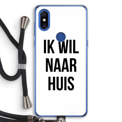 Ik wil naar huis: Xiaomi Mi Mix 3 Transparant Hoesje met koord