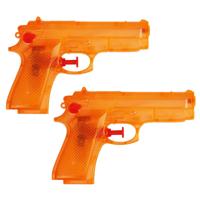 Waterpistool - 12x - 14 cm - oranje - waterpistooltjes - basic model