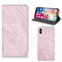 Apple iPhone Xs Max Standcase Marble Pink - Origineel Cadeau Vriendin