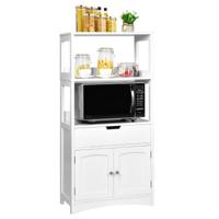 Huishoudelijke Planken Opbergkast Keuken Planken Onderkast met Lade Wit 32,5 x 60 x 122 cm