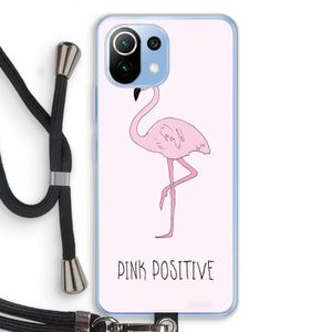 Pink positive: Xiaomi Mi 11 Lite Transparant Hoesje met koord