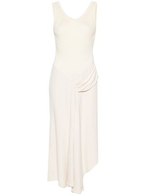 Victoria Beckham robe mi-longue à design asymétrique - Tons neutres